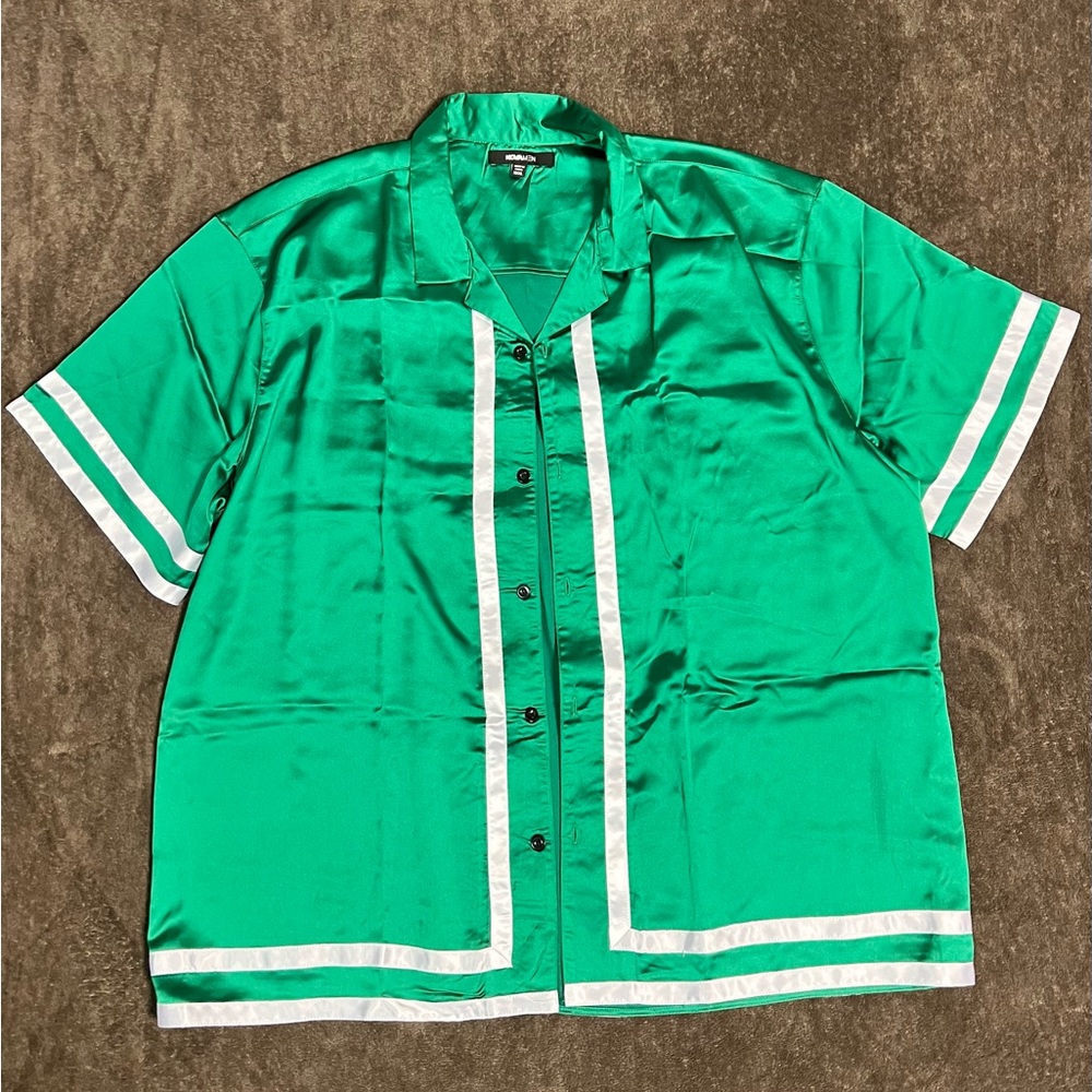 Fashion Nova green shirt
